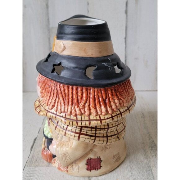 Yankee Candle ceramic witch cauldron holder Halloween star moon - Picture 7 of 11